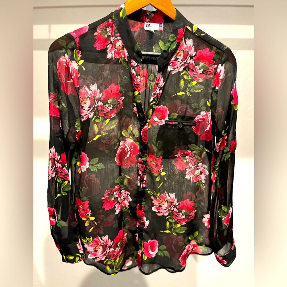 KUT from Kloth Sheer Shirt